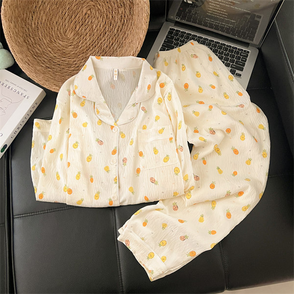 Comercio exterior transfronterizo taiwan chat en vivo primavera y otoño dulce dibujos animados nubes de algodón pantalones de manga larga pijamas en stock