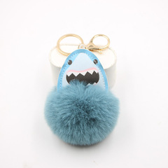 跨境海洋動物鯊魚毛球小掛件精美海豚汽車書包錢包鑰匙扣配飾禮品