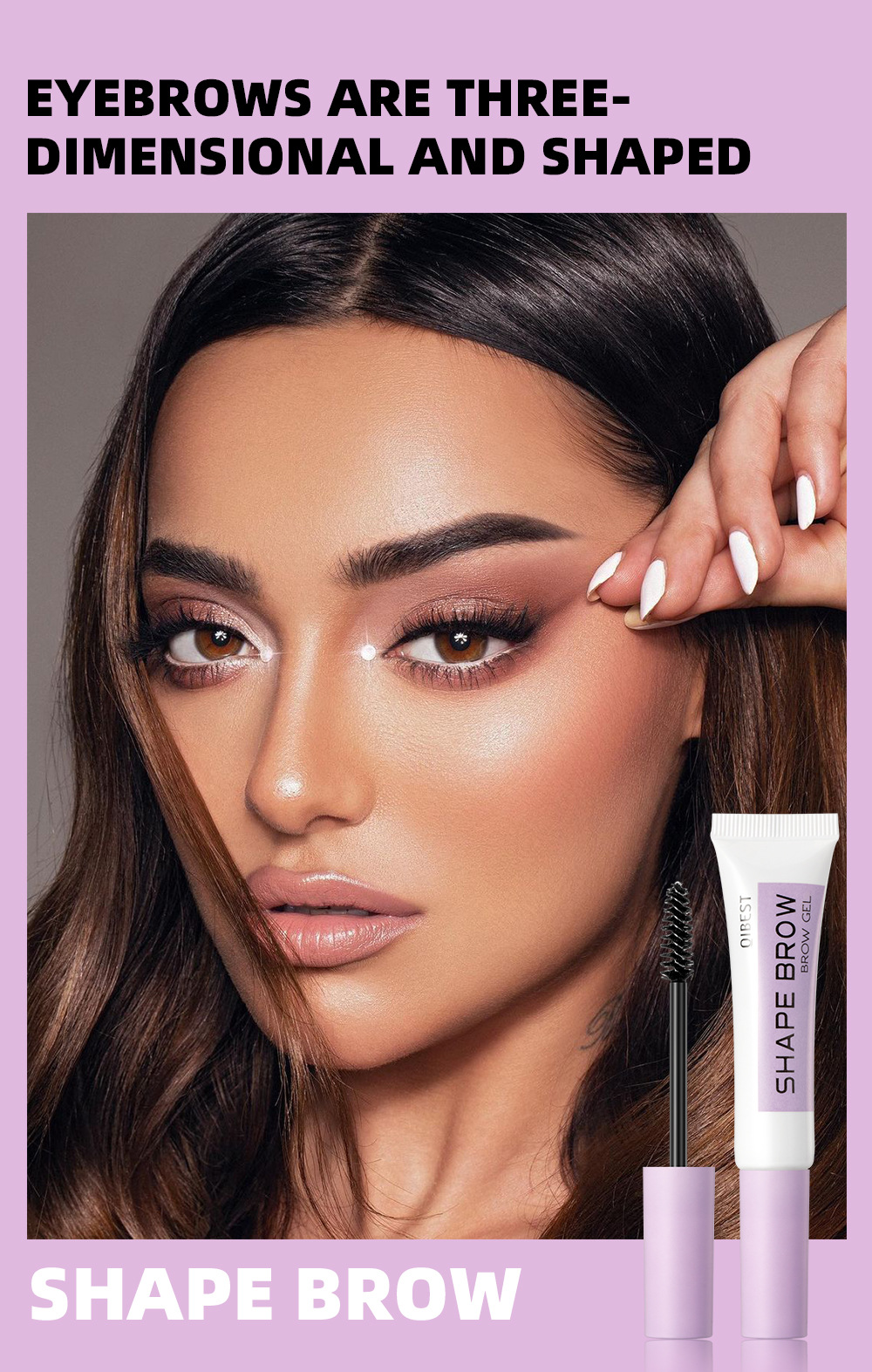 QIBEST Eyebrow Styling Liquid is a long-lasting, colorless, transparent, waterproof, sweat-proof and non-fading eyebrow raincoat repair liquid undefined