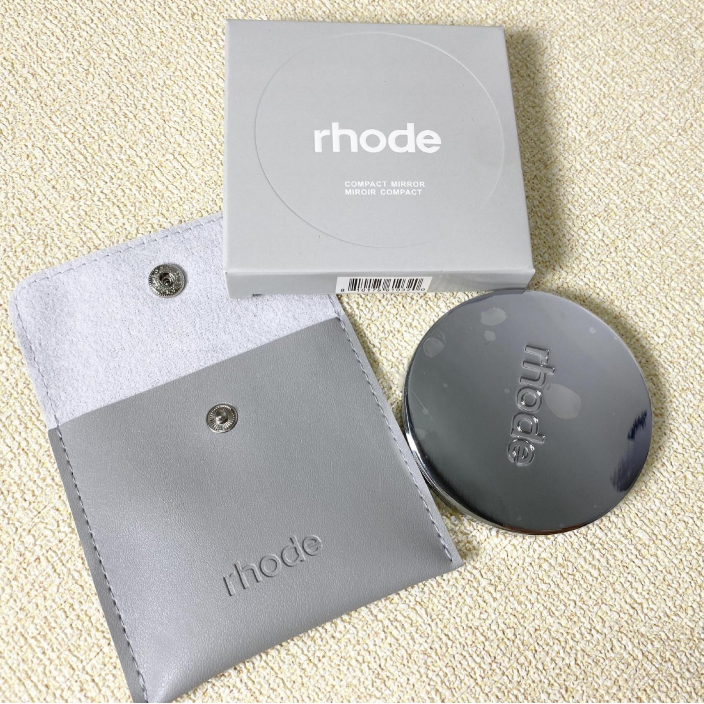 Hayley espejo nuevo Rhode espejo de maquillaje de acero inoxidable galvanizado espejo portátil espejo de maquillaje de moda de chicas