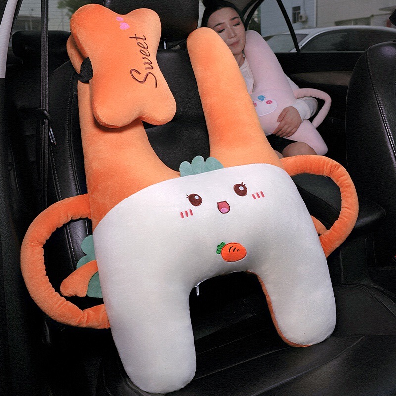 子供と大人のための新しい車の枕、睡眠アーティファクト、後部座席ベルト、肩パッド、車のヘッドレスト、枕、睡眠枕|undefined
