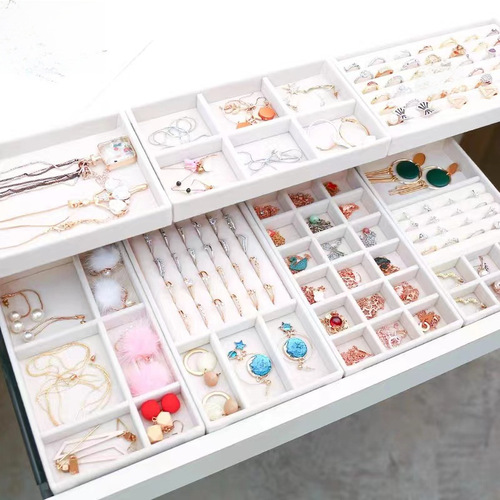 Jewelry Box, Ring Earrings Accessory Storage Box, Home Decor Fabric Tray, Direct Supply