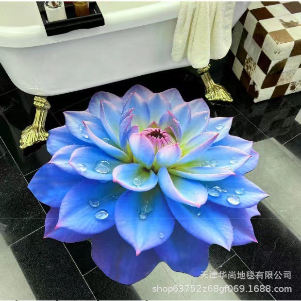3D立体感硅藻泥地垫多肉植物速干地毯卫生间客厅地毯吸水防滑脚垫|undefined