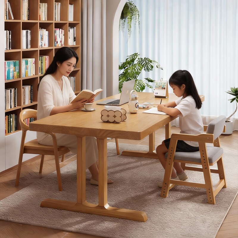 Medieval-Style Dining Table and Chairs, Solid Wood Large Board Table, Rectangular Dining Table for Living Room, Home Use, Small Apartment Table, Work Desk Medieval-Style Dining Table and Chairs, Solid Wood Large Board Table, Rectangular Dining Table for Living Room, Home Use, Small Apartment Table, Work Desk