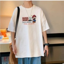 夏季新款短袖T恤可爱卡通印花ins日系宽松情侣款上衣台湾跨境爆款