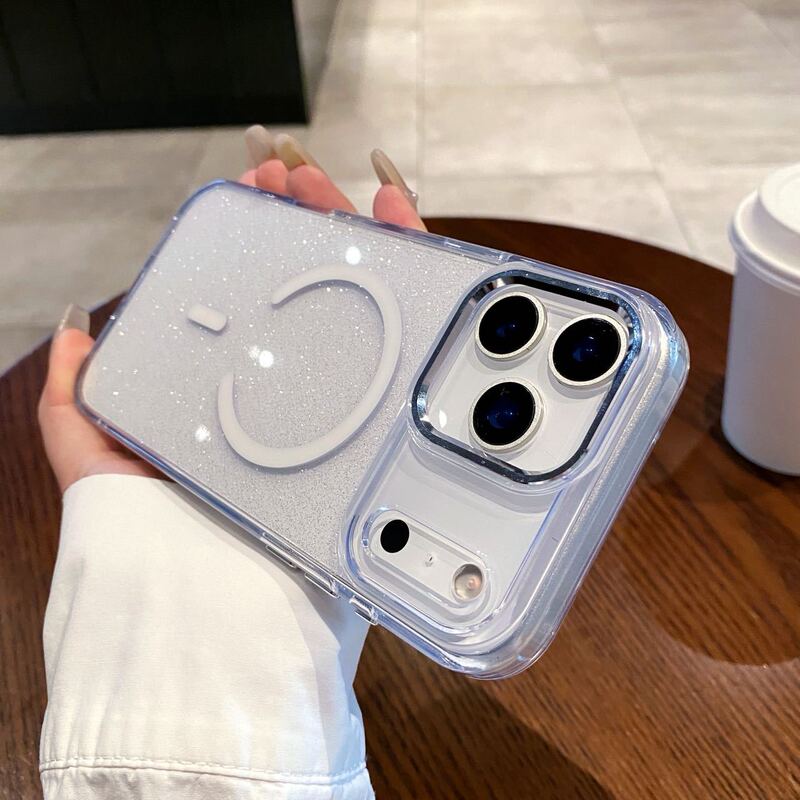 高级感闪粉适用苹果17Promax磁吸手机壳iPhone17轻奢防摔保护套|undefined
