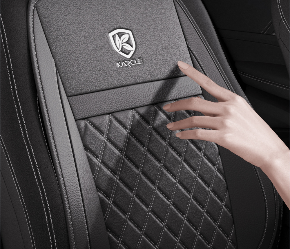 Car Cushion Four Seasons Universal Five-seat Cushion Front Main Driving Cushion Leather Seat Cover Half-bag Breathable Seat Cushion