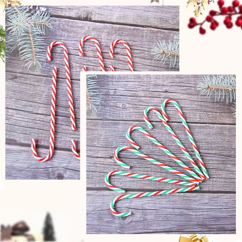 Christmas decoration acrylic crutch acrylic color candy small crutch pendant 15cm Christmas tree ornaments