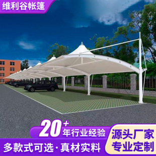 Factory direct supply outdoor landscape steel membrane structure shed bicycle awning charging pile canopy car parking shed