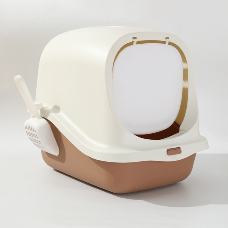 Caja de Arena para Gatos Original Completamente Cerrada, Extra Grande, con Tapa Abatible, Aislante de Olores, Anti-Salpicaduras, Diseñada Especialmente para Gatitos.