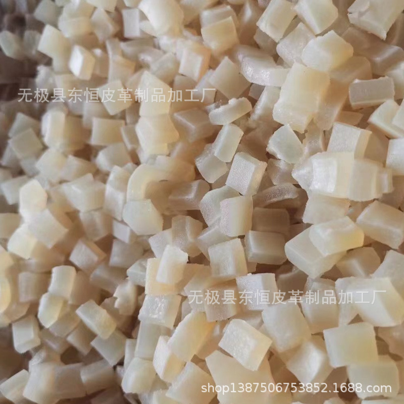 牛副产品 牛皮颗粒 牛皮丁水晶牛筋原材料 耐高温110-120℃去油干