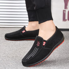 厂家直销时尚休闲男单鞋春秋款老北京布鞋一脚蹬爸爸鞋舒适老人鞋