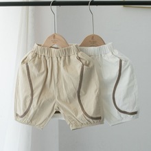 男女童夏装短裤宝宝洋气儿童个性潮韩版棉麻时髦南瓜裤时髦七分裤