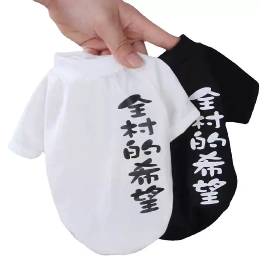 小猫咪衣服 全村的希望  宠物衣服  春夏季薄款 T恤  来图定制