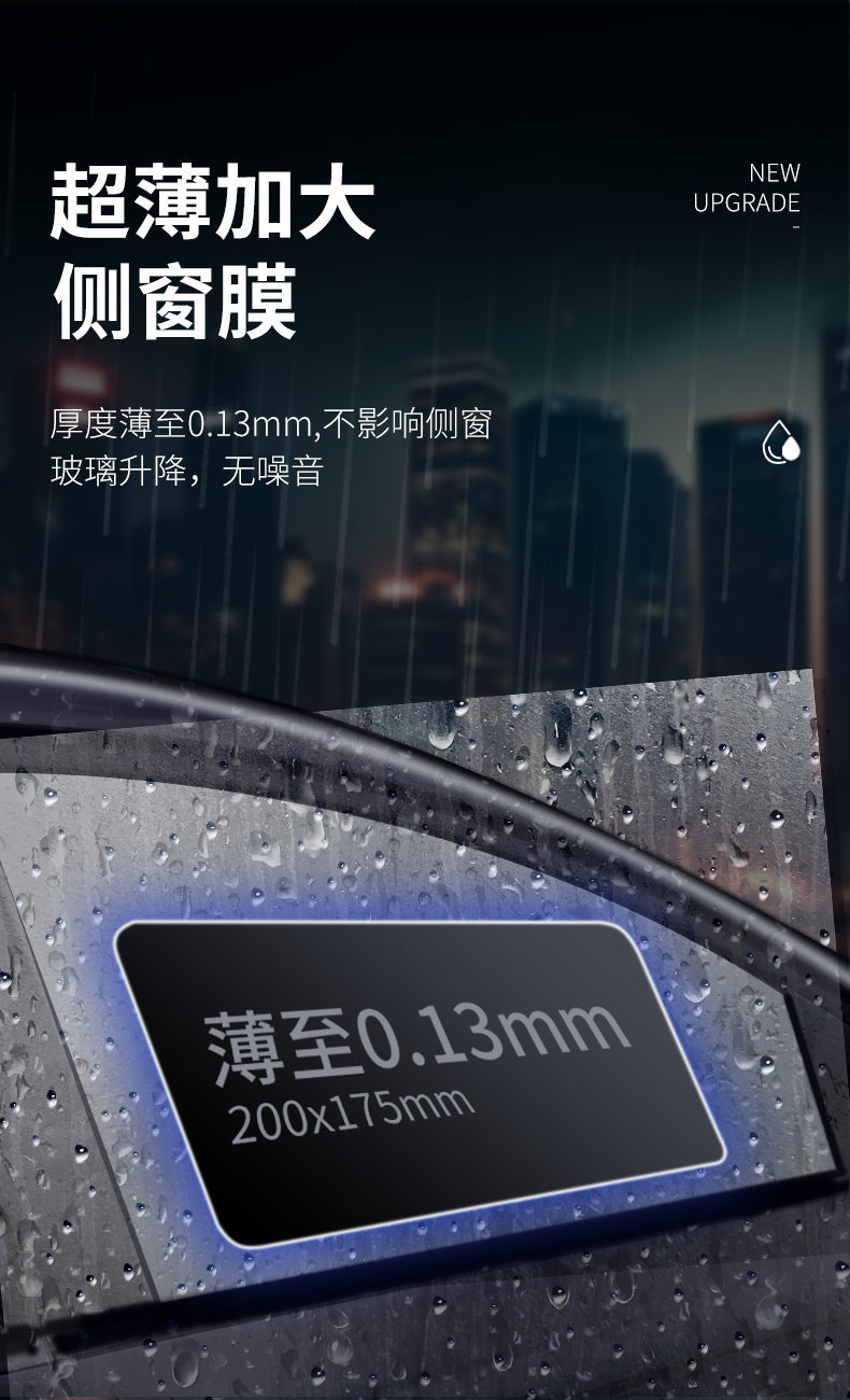 Rearview Mirror Rain-Proof Film for Cars, Anti-Fog and Anti-Glare Reflective Glass Film for Rainy Days, Waterproof Sticker for Reversing Mirrors