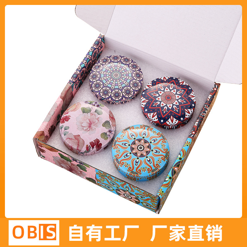 Velas de aromaterapia, ambiente, decoración de fragancias para el hogar de larga duración en interiores, souvenirs, caja de regalo de velas de flores secas transfronterizas