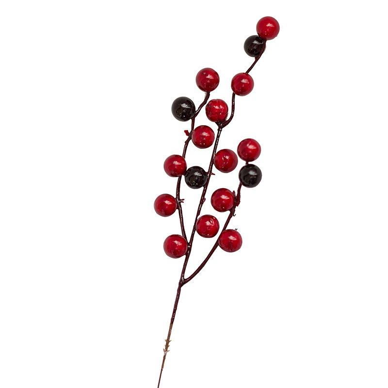 Nuevos productos transfronterizos enchufe de fruta roja simulación espuma fruta roja decoración de árbol de Navidad enchufe colgante decoración de Navidad