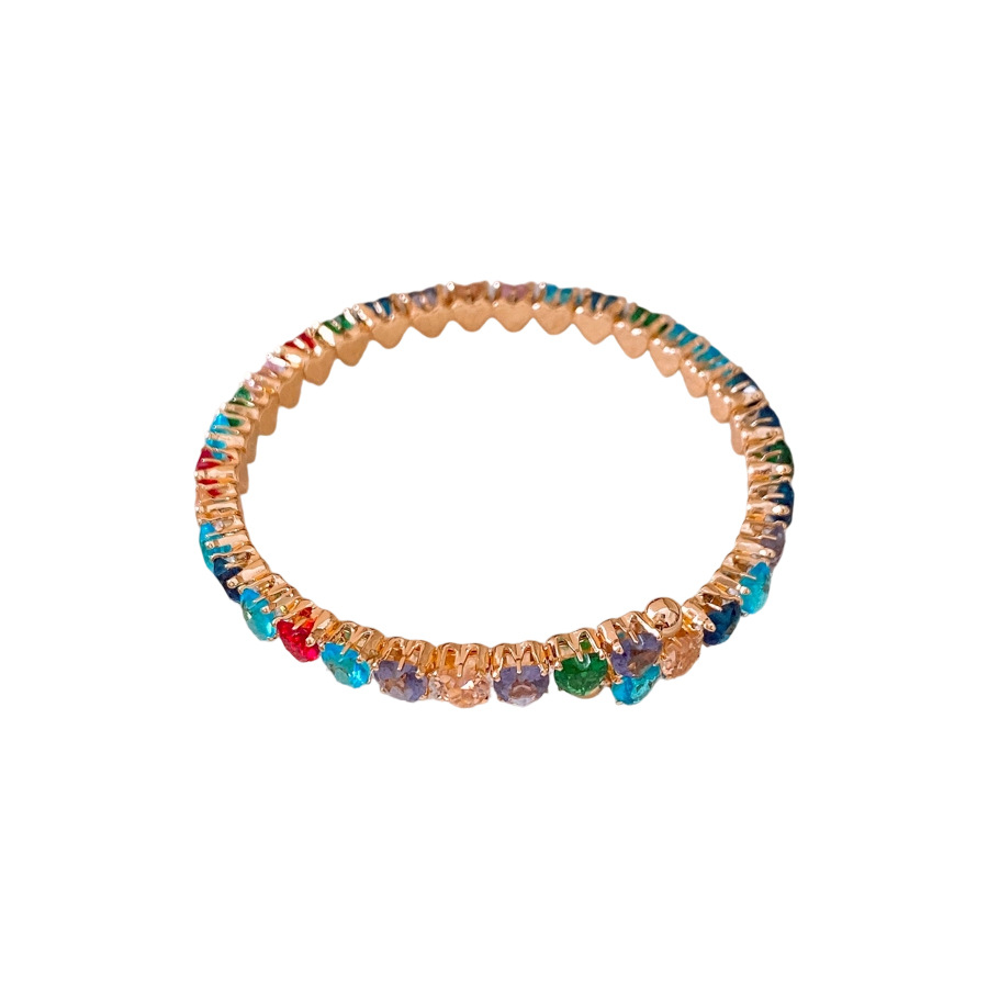 Pulsera abierta de amor de circón, pulsera exquisita de estilo de palacio de lujo ligero, sentido de alta gama de todo fósforo, joyería europea y americana al por mayor