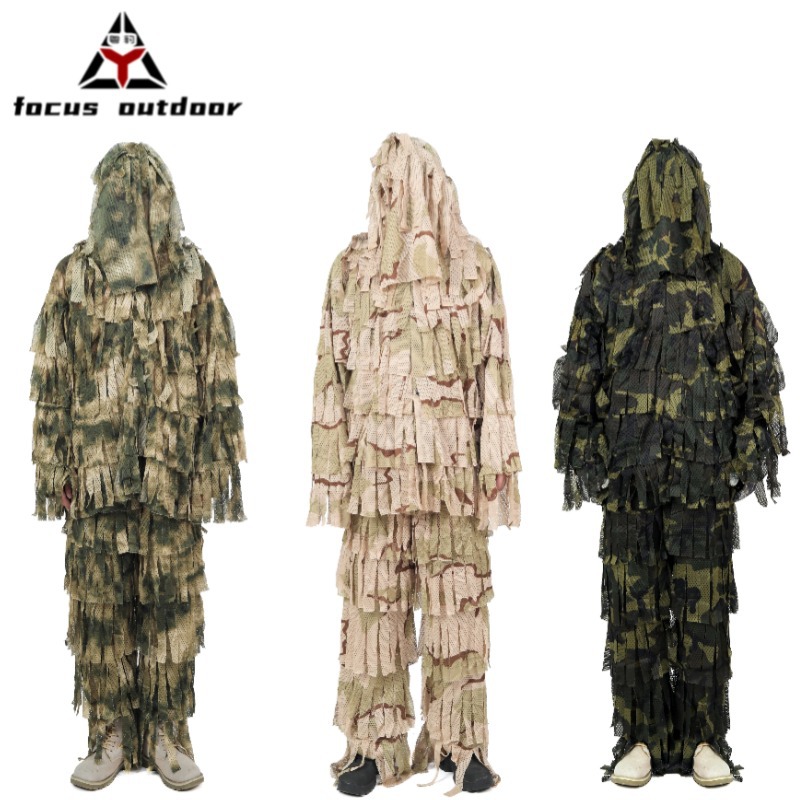 Ropa de camuflaje multi-terreno al aire libre entrenamiento de camuflaje invisible observación de aves de larga distancia fotografía de disparo CS Geely ropa mayorista