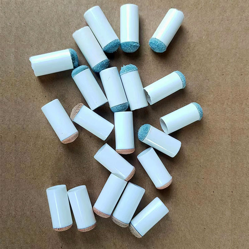 Tubo de nylon de cuero cubierta de la cabeza de billar varilla de cuero cubierta de la cabeza de la pistola tapa de billar Accesorios marrón azul Pini