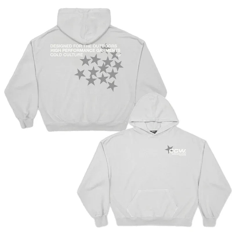 Cold Culture Hoodie CCW Star Graphic Light Grey