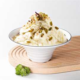 美尔惠密胺餐具甜品雪糕专用碗商用创意冰激凌绵绵冰高脚斗笠大碗