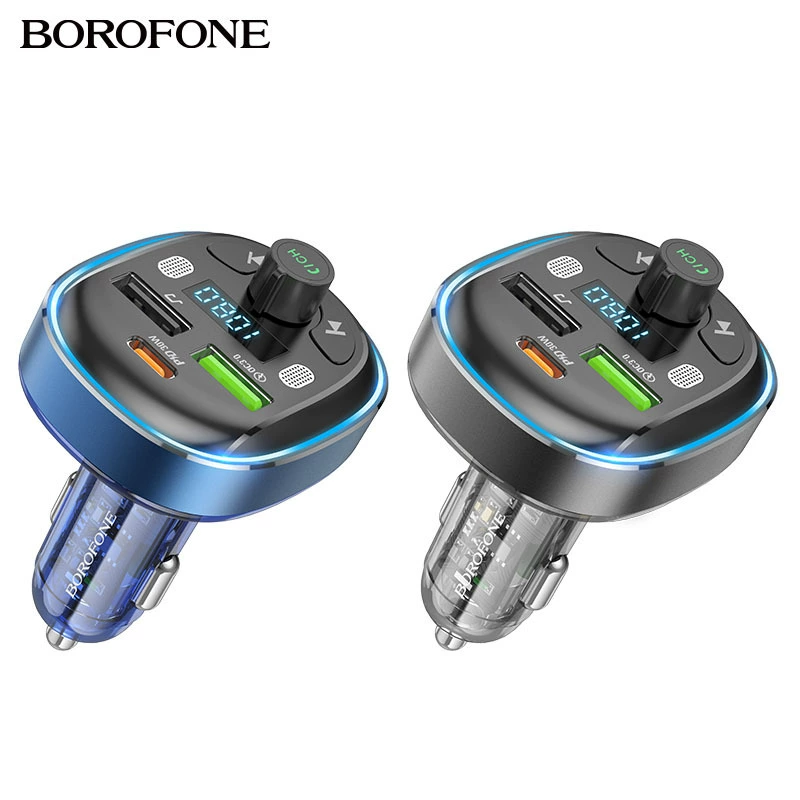 Borofone BC47 Новый PD30W + QC3.0 автомобильный Bluetooth FM-передатчик беспроводной приемник воспроизведения
