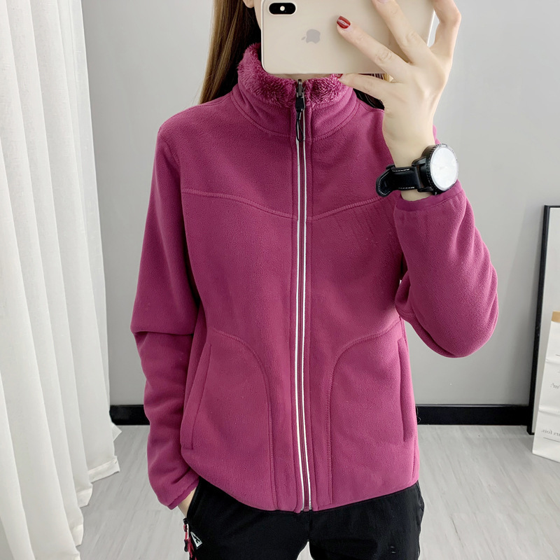 Nuevo otoño y invierno chaqueta de terciopelo pareja al aire libre engrosado hombre y mujer con pelo largo en ambos lados para usar chaqueta de terciopelo cálida de grano yao image 8