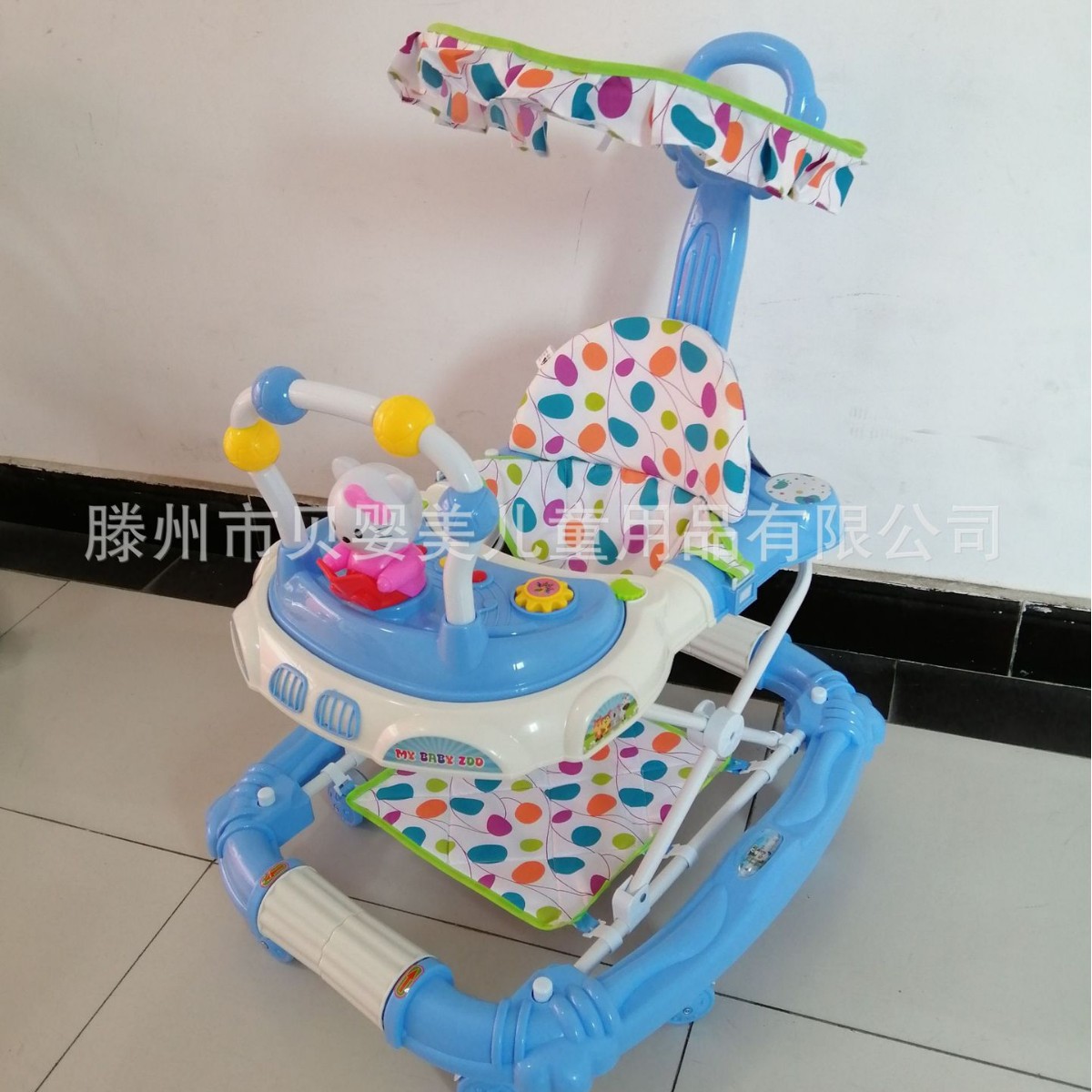 Nuevo color de caminante de caballo de balancín función de sombrilla para bebés caminantes, fábrica directa también es piezas al por mayor