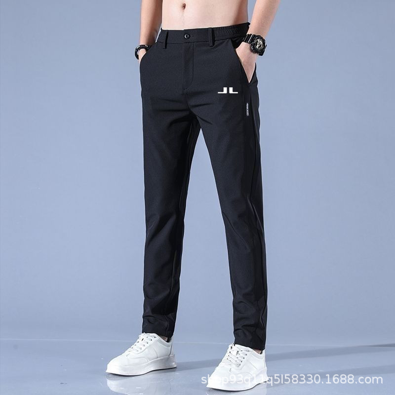 Cross-Border Hot-Selling Golf Pants Men's Thin Breathable Sweat-Wicking Semi-Elastic Golf Pants Long Golf Pants