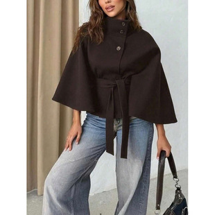 M 76951 Stand collar cape trench coat ���I�����L�¿羳��
