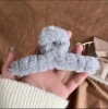 Серый (11 см, плюшевый перекрёстный зажим)