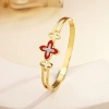 110#Four-leaf flower red sz681