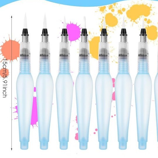 Bolígrafo de agua del grifo pequeño puntiagudo 3 juego de bolígrafo de acuarela sólida de nailon de almacenamiento de agua bolígrafo de inyección de agua pincel de agua bolígrafo de almacenamiento de agua