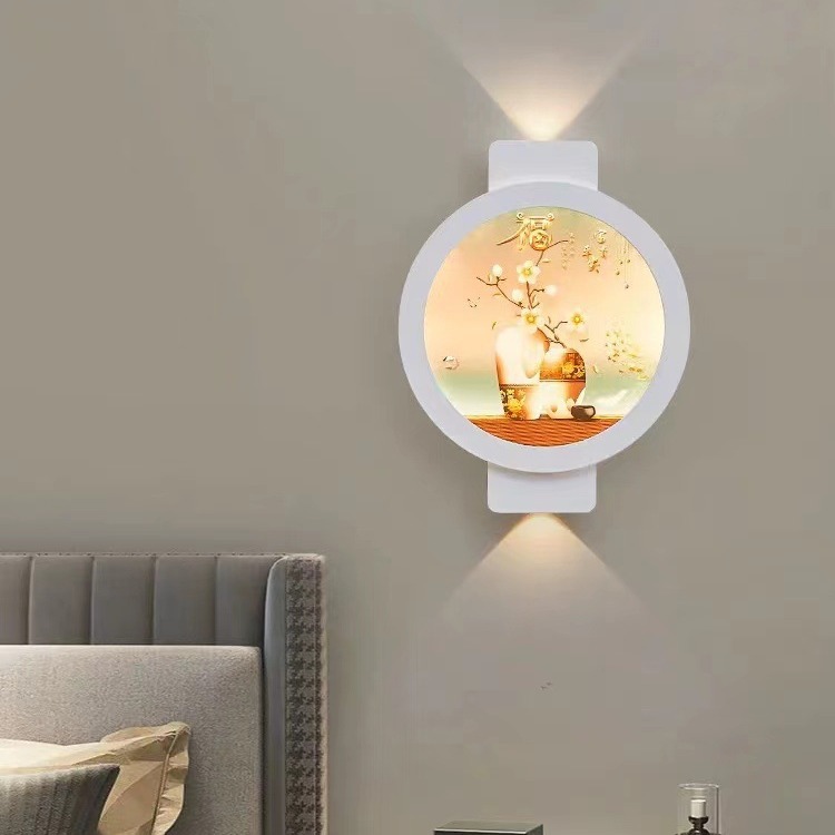 Luz de cabeza de cama fondo dormitorio sala de estar escaleras mural 2024 lámpara de pared reclinada nueva lámpara de pared creativa nueva lámpara de cabeza de cama pared