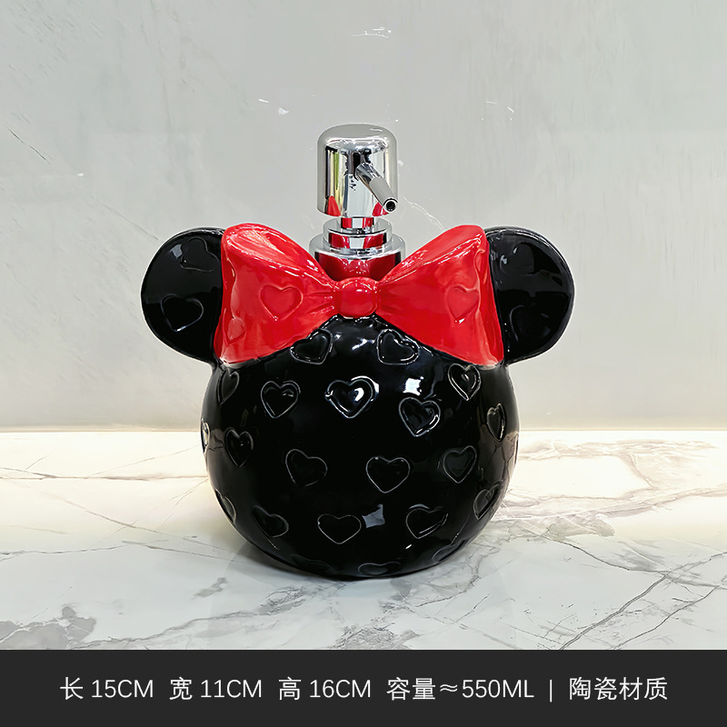 卡通蝴蝶结洗手液瓶可爱洗发水沐浴露分装瓶空瓶高颜值乳液按压瓶|undefined