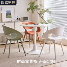 定制多色镂空椅靠背创意时尚现代简约咖啡厅户外凳子餐椅塑料椅子