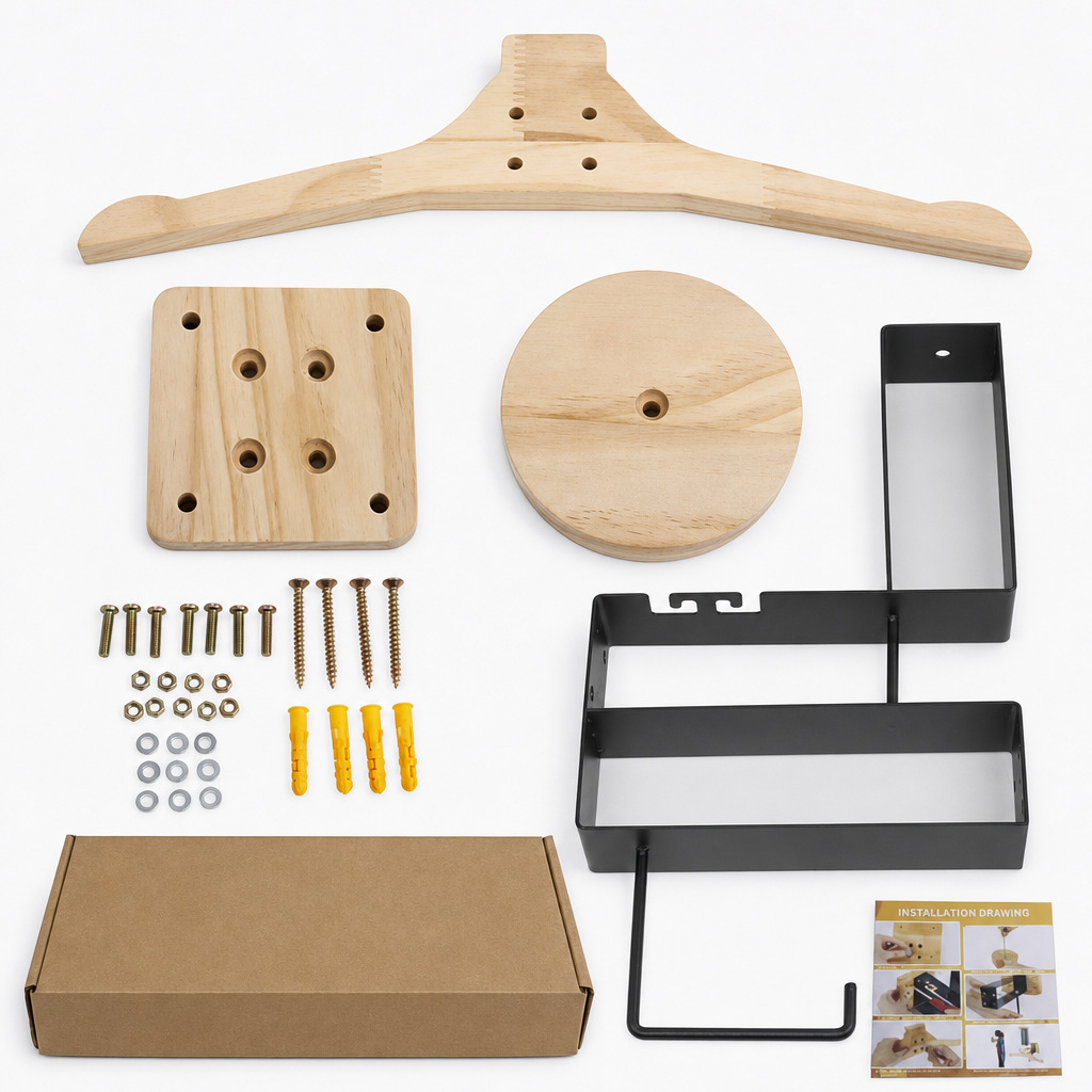 Wall-mounted solid wood and iron helmet rack, tactical vest storage rack, motorcycle riding gear display rack wholesale
