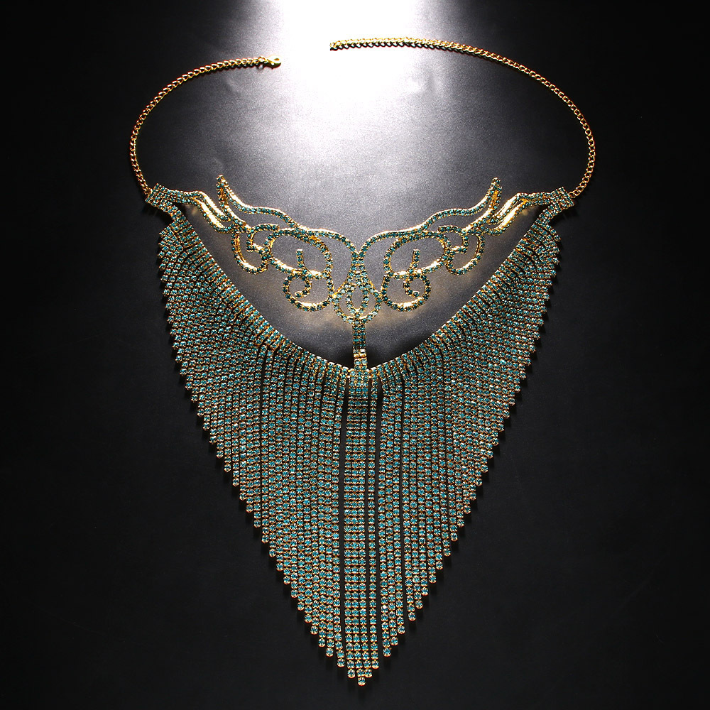 Europa y América rhinestone borla máscara moda exagerada Halloween completo diamante bola máscara accesorios máscara