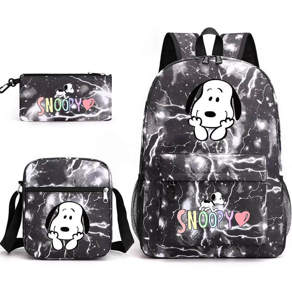 Nuby, Snoopy, набор, вместительный туристический рюкзак для мужчин и женщин, 3 предмета