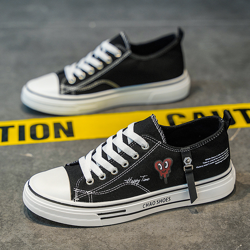 2024 verano nuevo lienzo de graffiti deportivo ocio transpirable tendencia versátil zapatos de skate para hombres