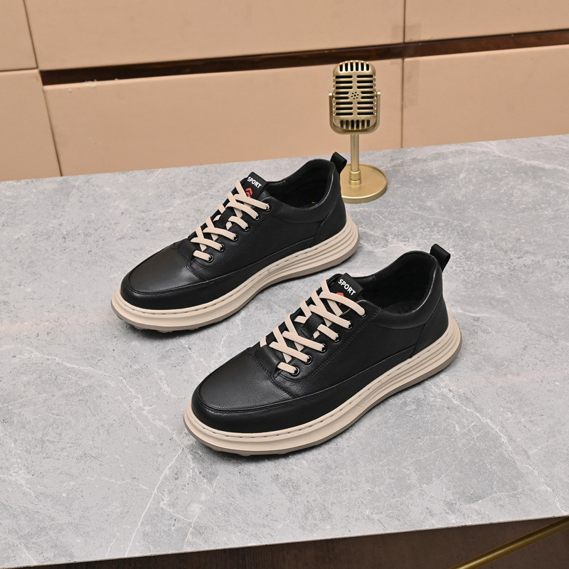 Men's shoes 2024 autumn and winter New First layer cowhide leather shoes men's outdoor lace-up sports casual running shoes men