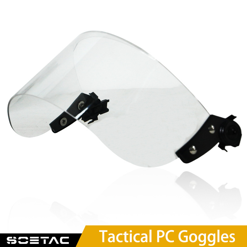 Lentes transparentes a prueba de viento máscaras antidisturbios máscaras de guía FAST máscaras de casco CS protección facial anti-bala anti-golpe