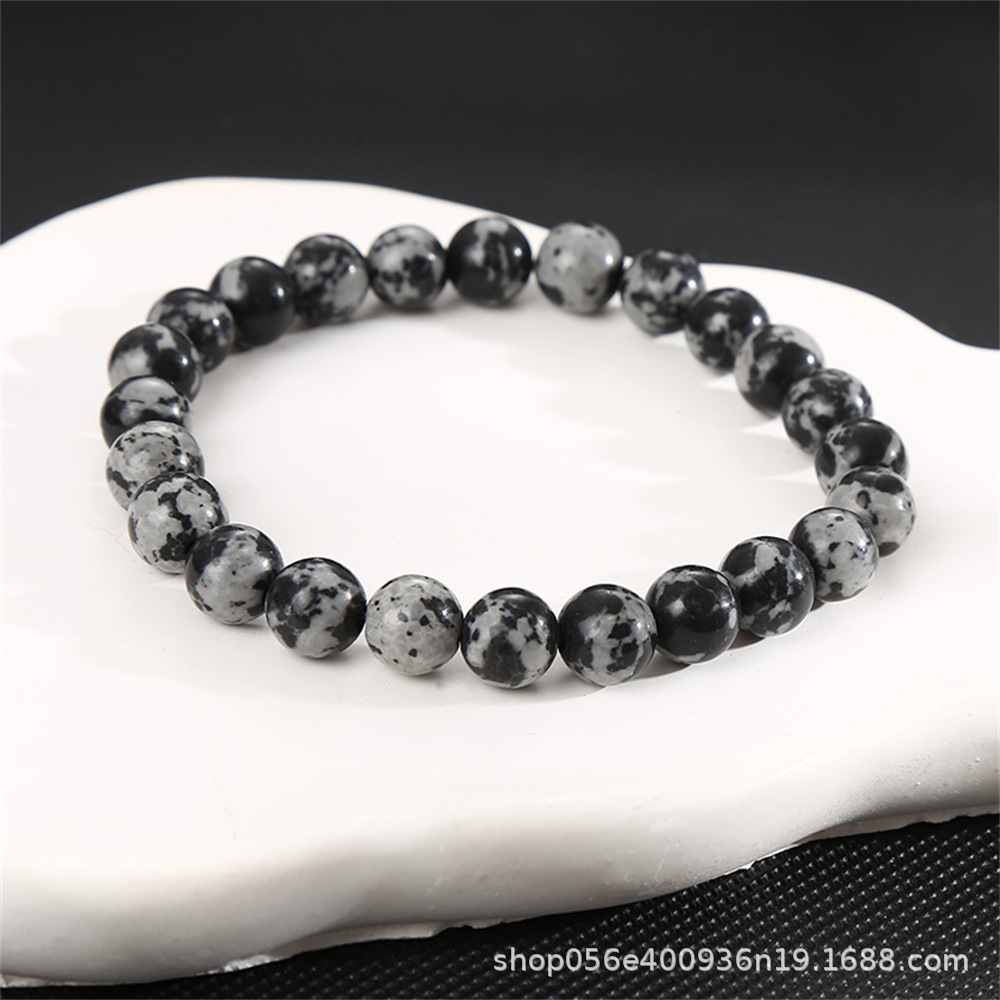 Moda simple 8mm pulsera de piedra de ágata natural alta sensación de mano de cristal cuentas pulsera comercio exterior al por mayor damas