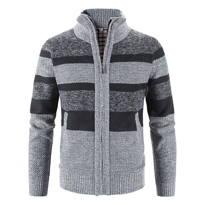 Demi-season fleece cardigan, sweater, knitted T-shirt for leisure, jacket, increased thickness, oversize