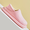 Waterproof demi-season slippers, footwear, non-slip fleece keep warm bag platform for pregnant