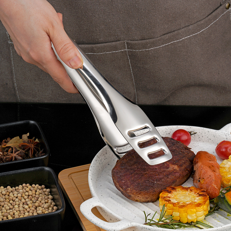 Clip de alimentos de acero inoxidable 304 grueso clip de barbacoa anti-clip de buffet multifuncional clip de pan de barbacoa