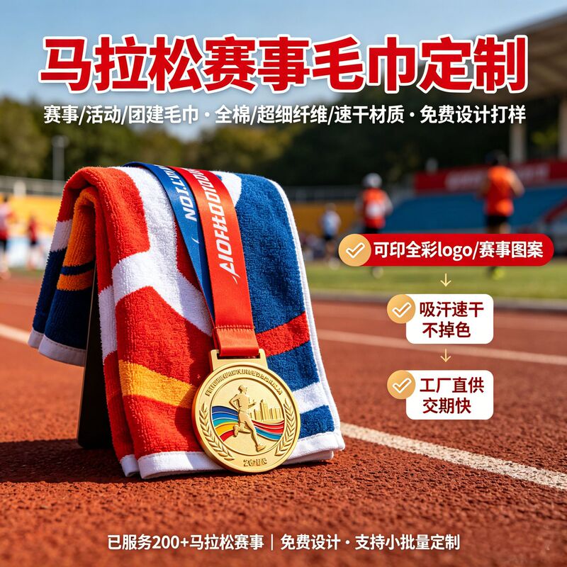Sports Towel Professional DIY Celebrity Support Marathon Gym Quick-Drying Printed Bath Towel Logo Printing with Your Own Design