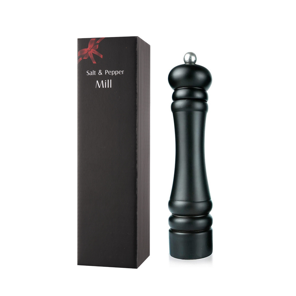 Clásico negro molino de pimienta de espesor ajustable sal de mar molinillo especias molinillo de cerámica de molienda núcleo amoladora