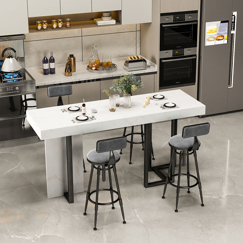 Light Luxury Marble Bar Table Home Kitchen Island Dining Table Living Room Partition Cabinet Family Open Table Bar